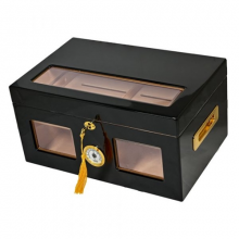 Versailles 125ct Humidor - Black HUM-100WIN-BLK Versailles 125ct Humidor - Black HUM-100WIN-BLK